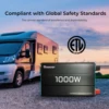 Renogy-純粋な正弦波インバーター、家庭用、RV、トラック用の12v dcから120v acコンバーター、オフグリッド太陽光発電インバーター、12vから110v 5