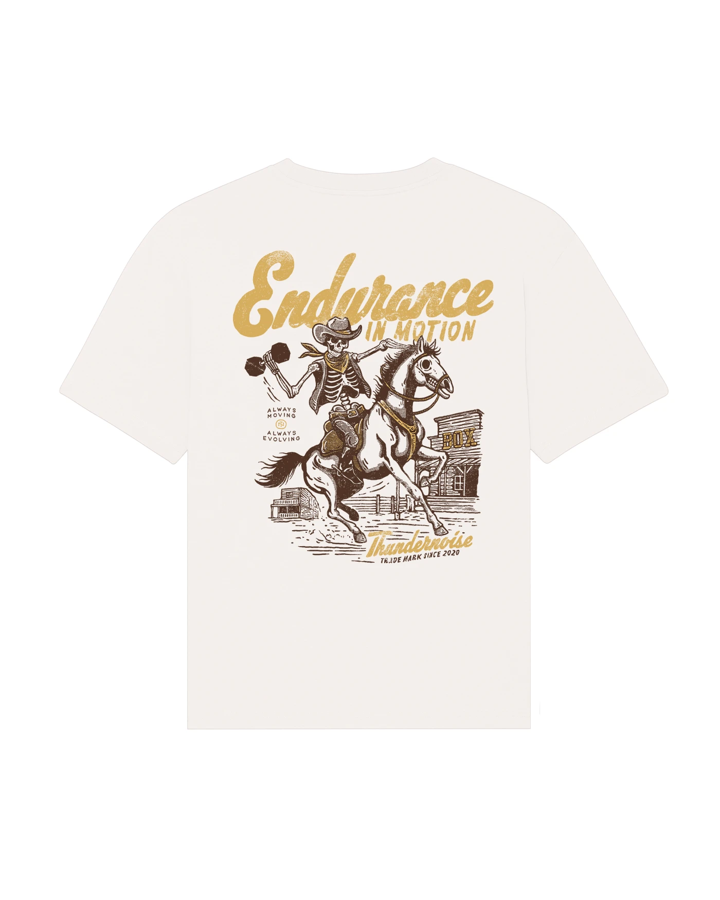 Endurance in Motion Thundernoise Retro Illustration Fitness Sports Brand T-Shirt Cotton Graphic Tee Men Women Summer Streetwear