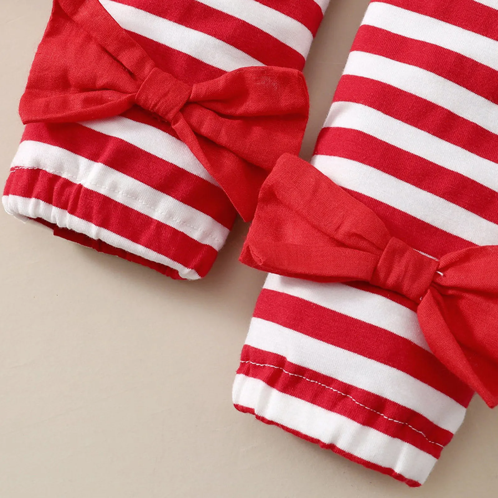 Toddler Kids Girls My First New Year Costume For Baby Santa Romper+Red Skirts+Knee Pads+Headband 4pcs Baby Christmas Outfit Girl