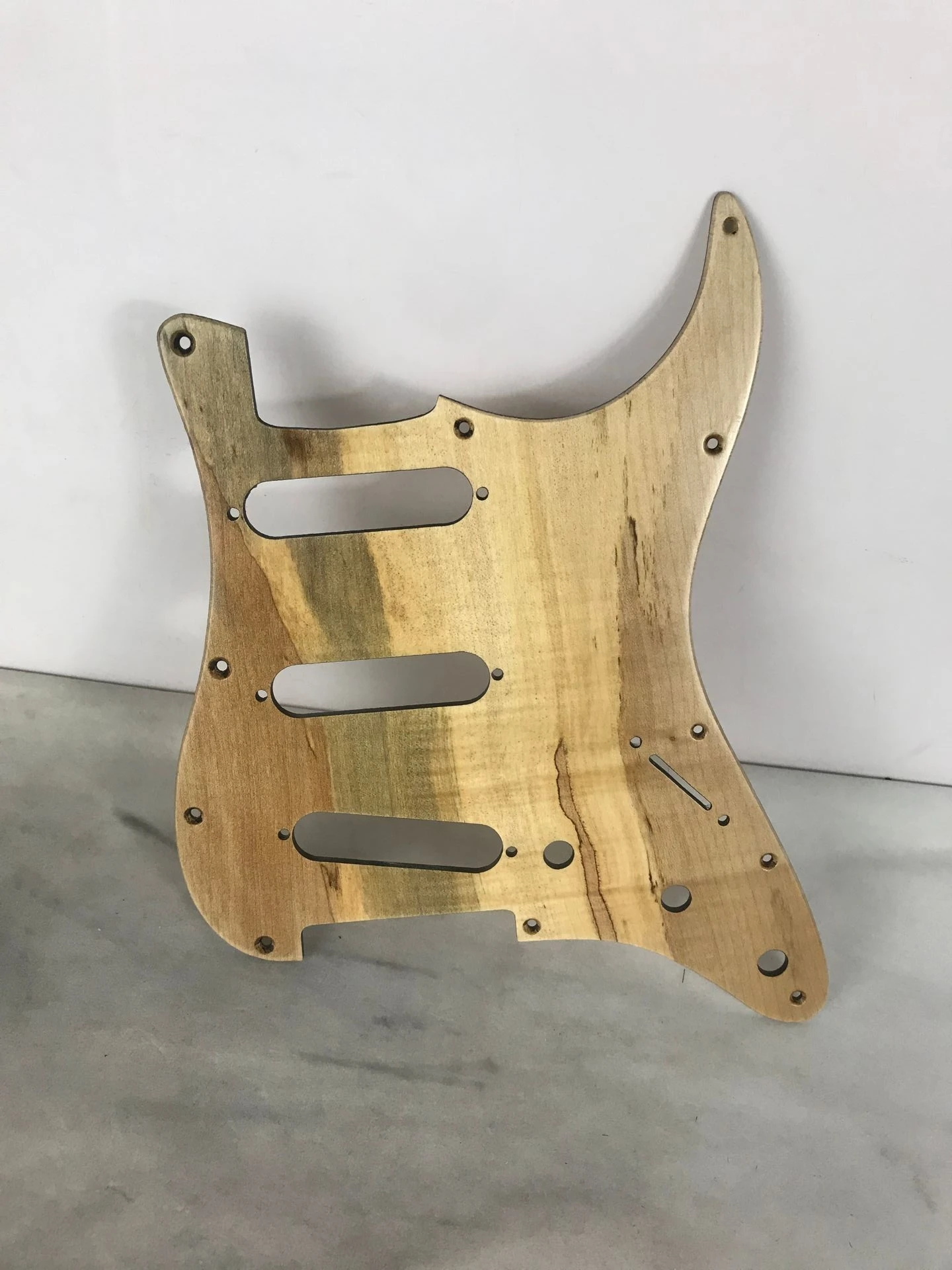 Solid Maple Wooden Electric Guitar Pickguard, S T Style, 11 Hole, 3 Ply, New SSS, High Quality, 1 Pc