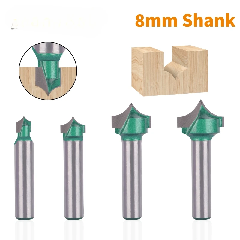 8MM Shank Carving Bit Router Bit Woodworking Milling Cutter For Wood Bit Face Mill Carbide Cutter End Mill