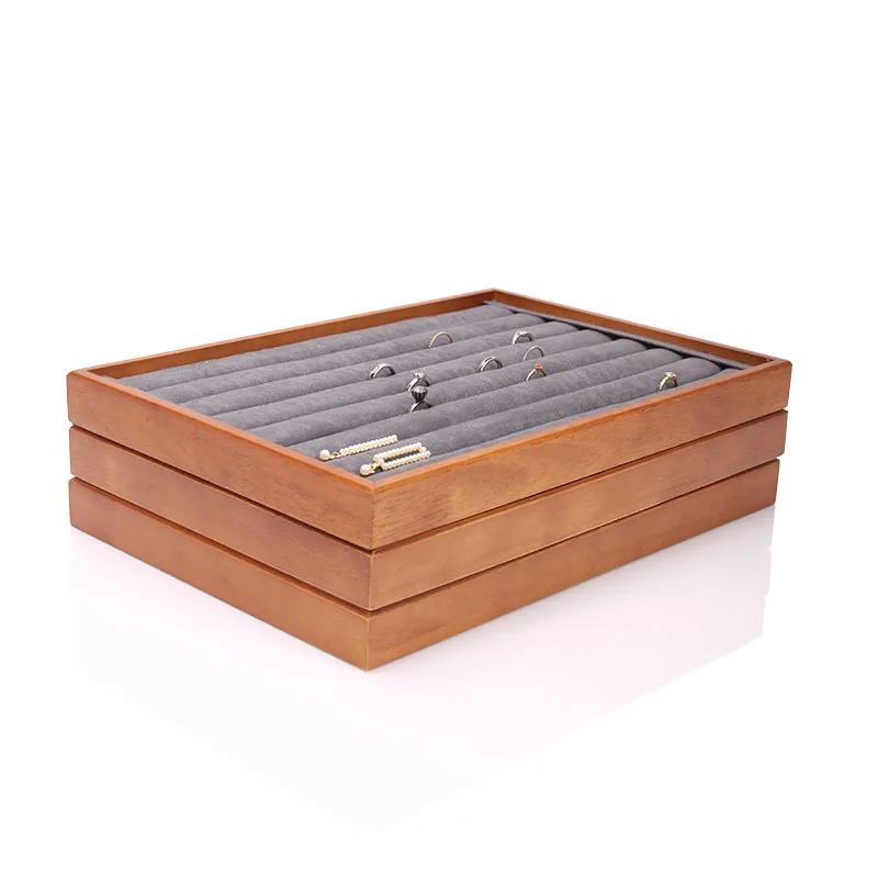 Vintage Lacquer Jewelry Tray, Wooden Display Plate for Rings Earrings & Pearls, Retro Showcase Box