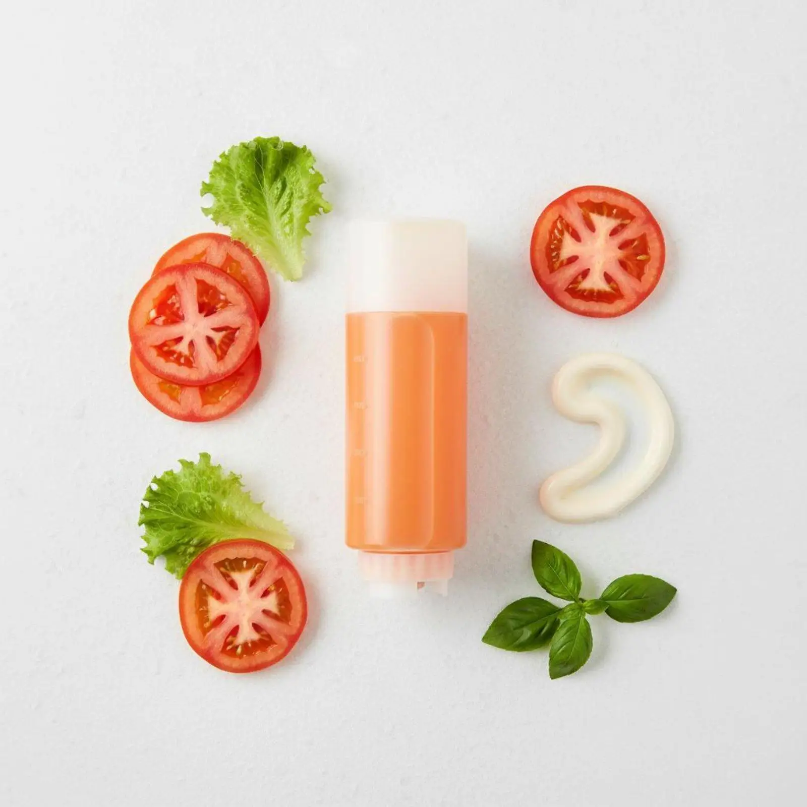 Leak Proof Sauce Squeeze Bottle Translucent with Scale Inverted Design Kitchen Condiment Dispenser for Home Cafe