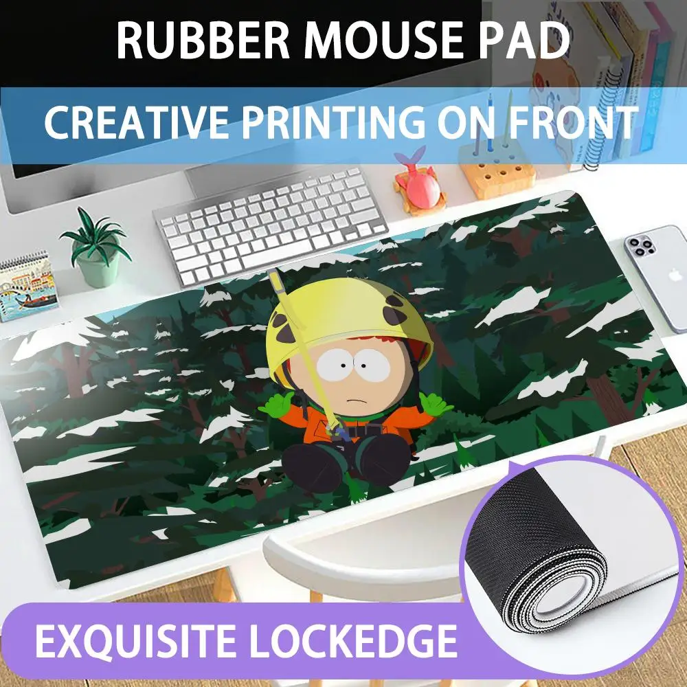 Mouse Pad Large rubber mouse pad with edge-locking computer mouse pad for gamers HD  Cartoon S_south cute printing desk pad and