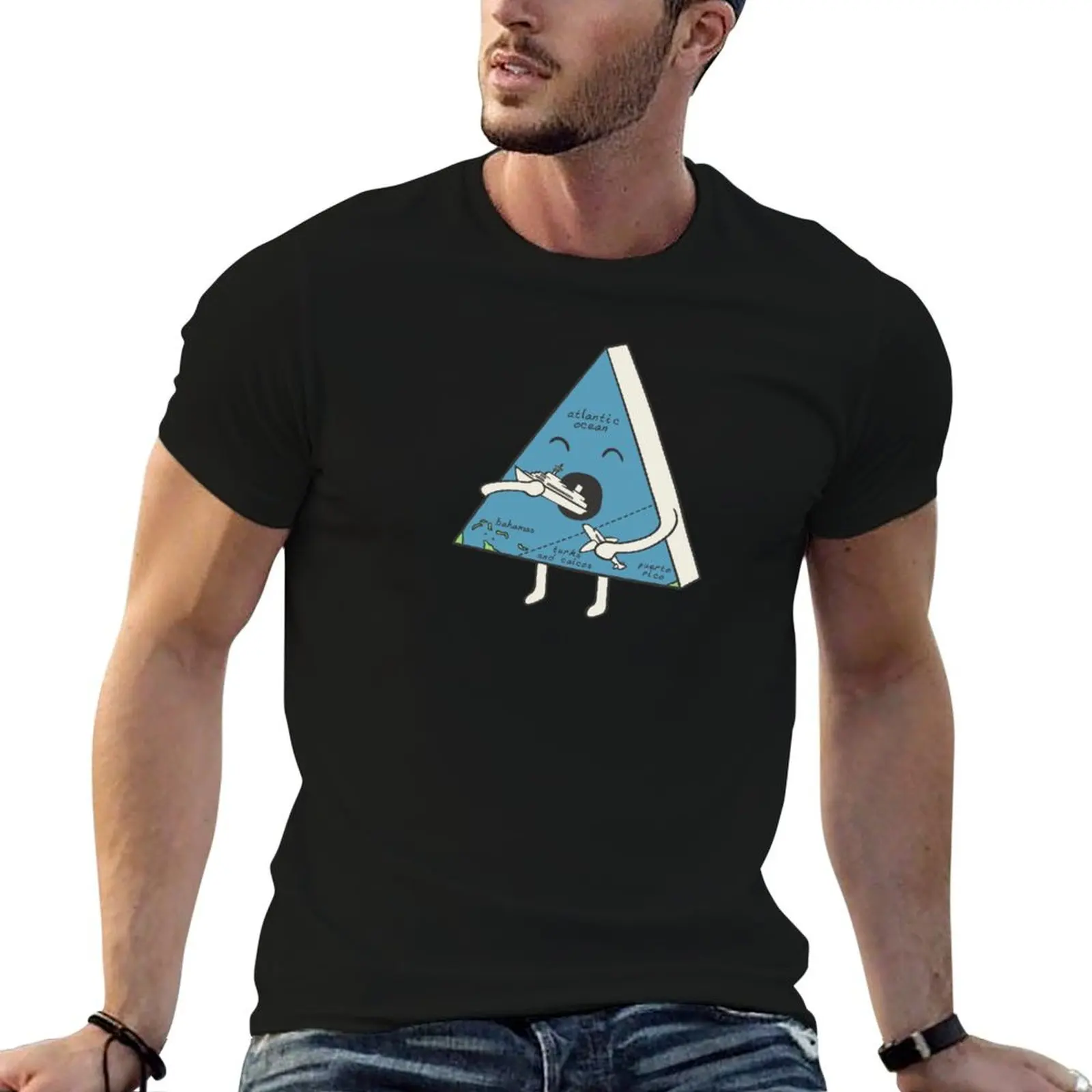 Bermuda Triangle T-Shirt blacks oversized t shirt aesthetic clothes cute tops mens t shirt