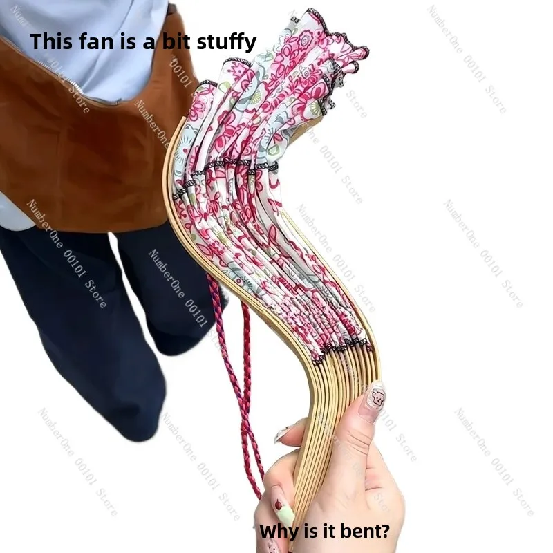 

Foldable Bamboo Fan Hat Portable Beach Hat Sun Protection Hat