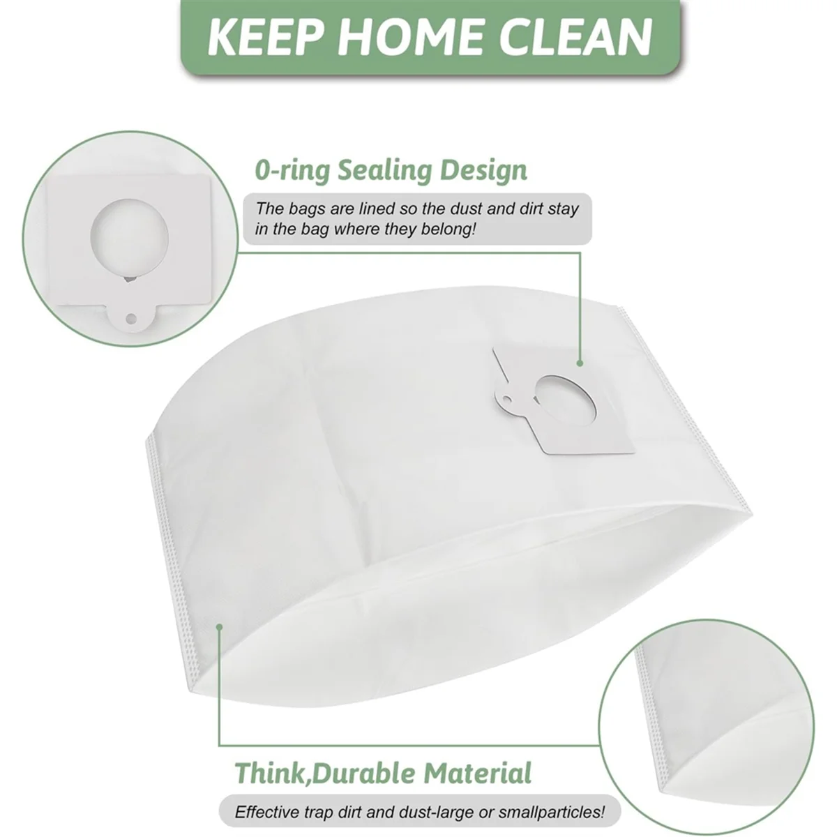 10PCS Replacement Dust Bag for Kenmore Canister Type Q/C Vacuum 5055, 50557, 50558, 20-53292, 53291, 200 Series Parts