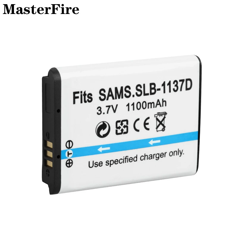 3.7V 1100mah Rechargeable Li-ion Battery SLB-1137D SLB1137D for Samsung i100 i85 i80 NV24 NV30 NV103 NV100HD NV106HD Batteries