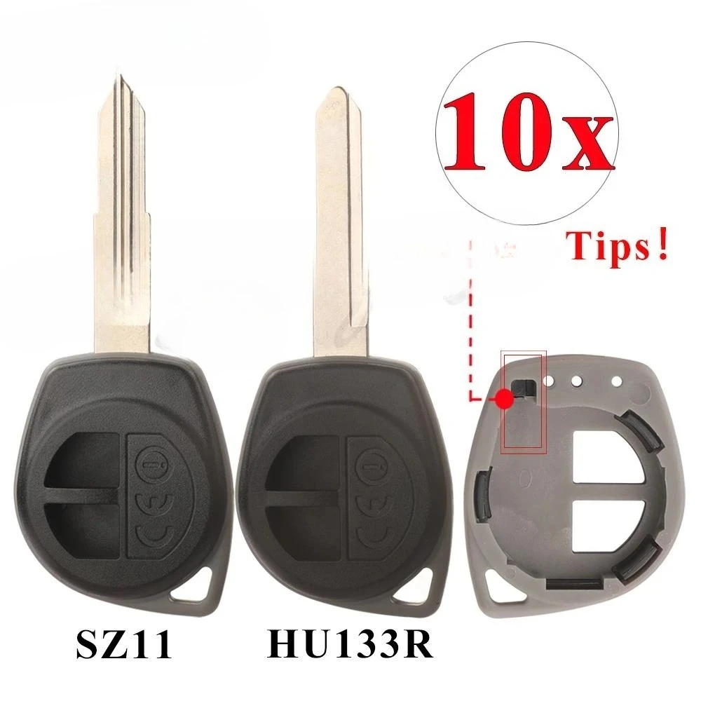 

10 шт. новый 2 кнопки корпус автомобильного ключа для Suzuki Jimny Swift S-Cross SX4 Alivio Dzire Ertiga Vitara брелок корпус