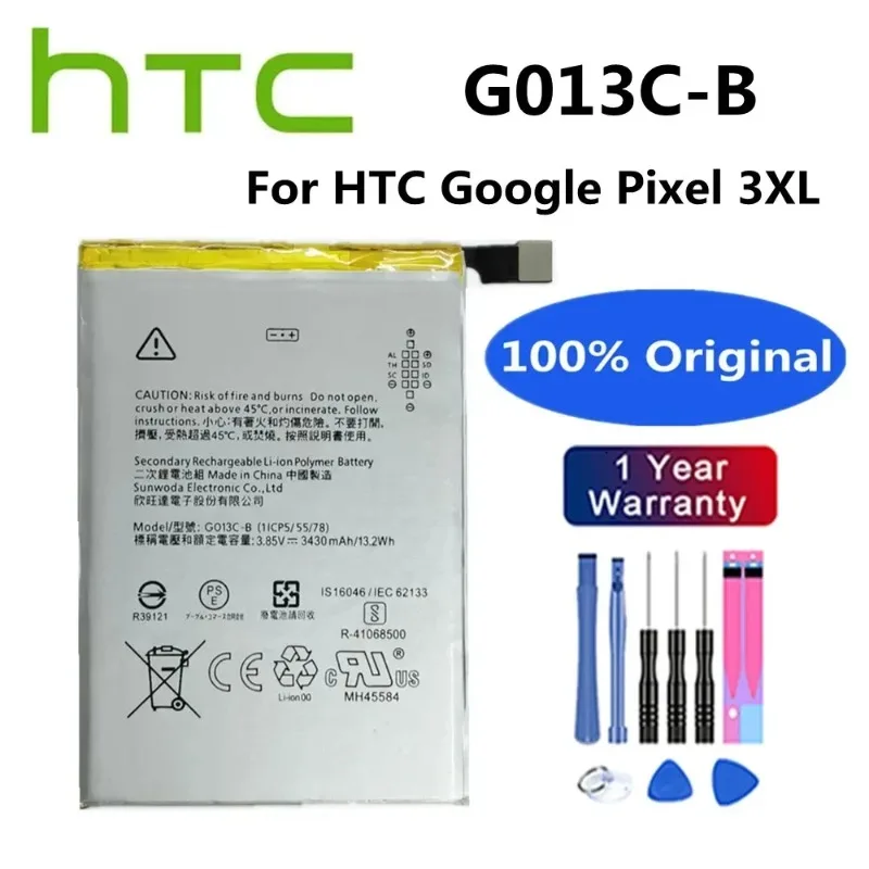 Оригинальный аккумулятор емкостью 3700 мАч для HTC Google Pixel 3 3A XL 3Lite Pixel3 Lite сменный телефона + инструмент G013A-B/C Фото №5