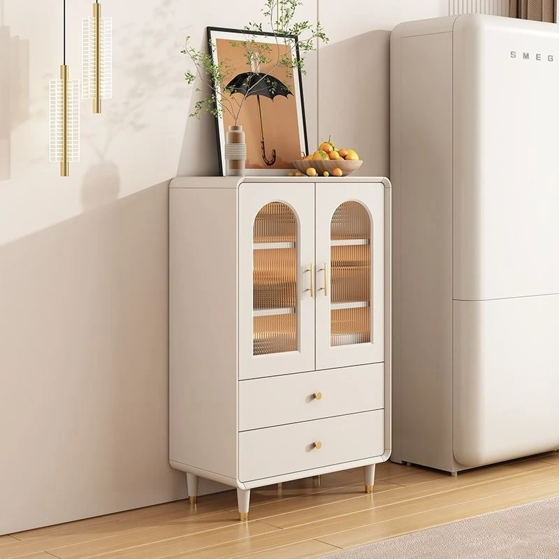 New heightened wall household cupboard storage tableware multi-functional high cabinet light luxury