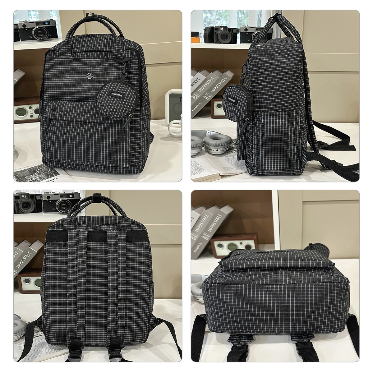 2026 New Model School Bag for Junior High School Students, High School Students, Women's Lightweight Spine-Protecting Backpack, Large Capacity Men's Travel Backpack