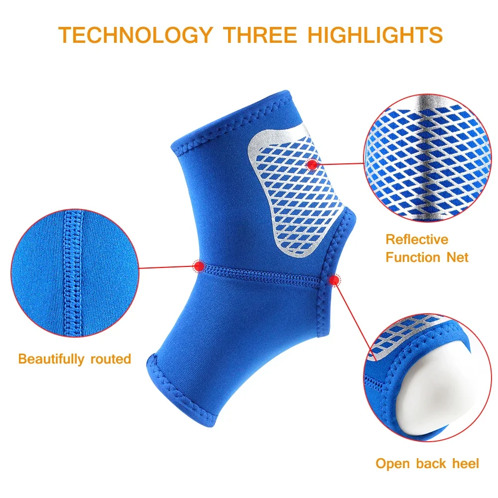 1Pcs Ankle Brace Compression Sleeves Support Foot Protective Gear Fitness Running Ankle Support