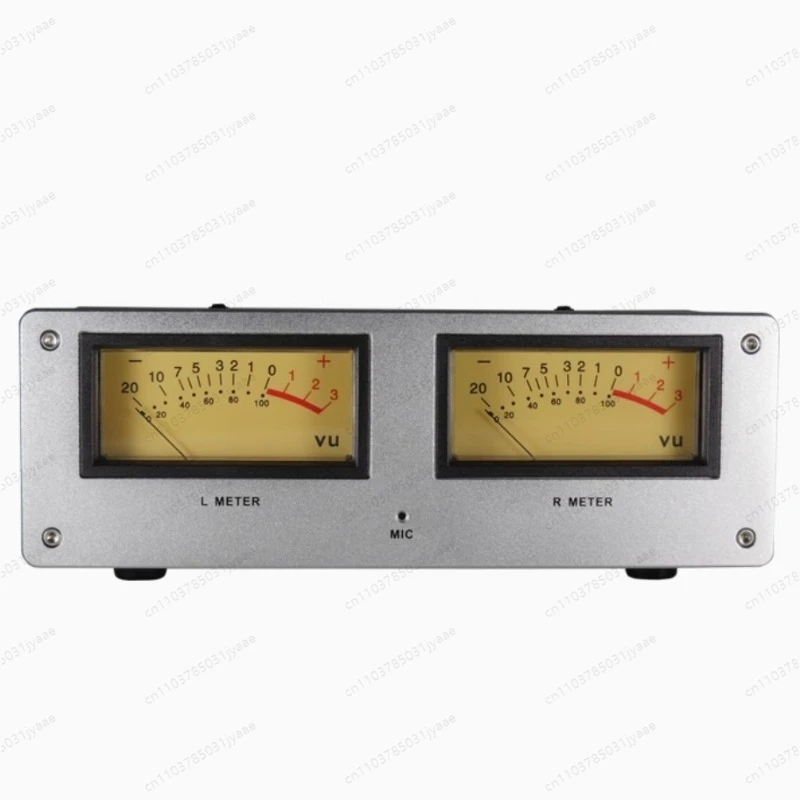MIC-73 Voice-activated VU Meter Head, Aluminum Alloy Panel Warm Backlight, Wire-free Finished Product Machine