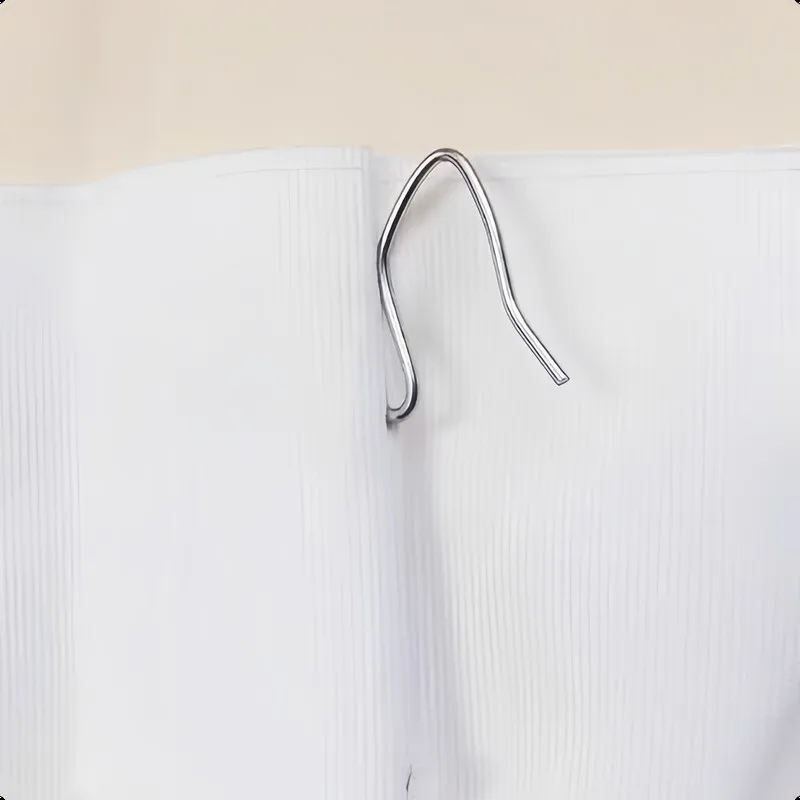 2.4cm S-Pin Drapery Hooks 10 pcs, Rust Resistant Durable, Sharp Pointed Tip, for Door Curtain Hanging