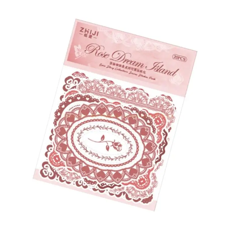 20 Sheets Landscape Sticker Retro Decorative Sticker Stationery Sticker Scrapbook Sticker for Greeting Card Journal