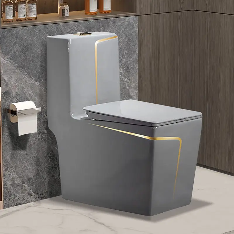 

4NF8 Wholesale Household Ceramic Toilet Gray Toilet Small House Super Vortex Siphon Pumping Anti-Odor Large Pipe