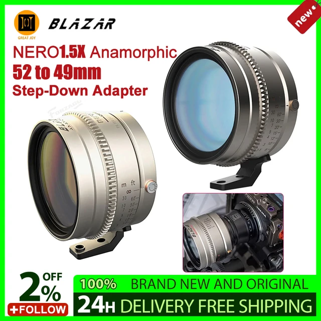 GREAT JOY BLAZAR LENS NERO 1.5x Anamorphic Adapter Squeeze Factor 52 to  49mm Step-Down Adapter - AliExpress