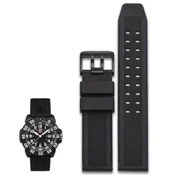 23mm Silicone watch strap for Luminox 1820 7251 3050 watchband Men Military Sport Diving Rubber Bracelet Belt Accessories