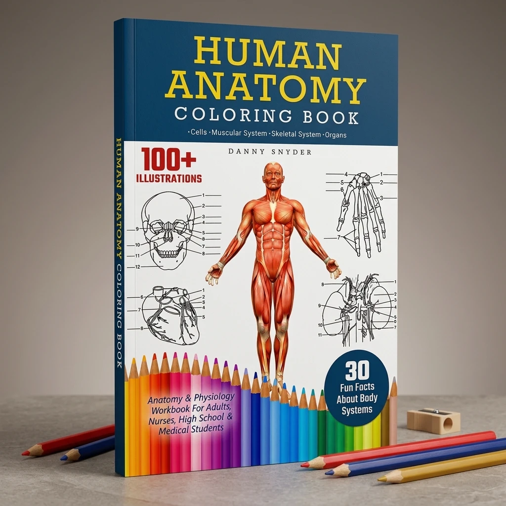 Medical Students Coloring Book Educational Study Guide for Nursing School Human Body Structure Workbook Hardcover