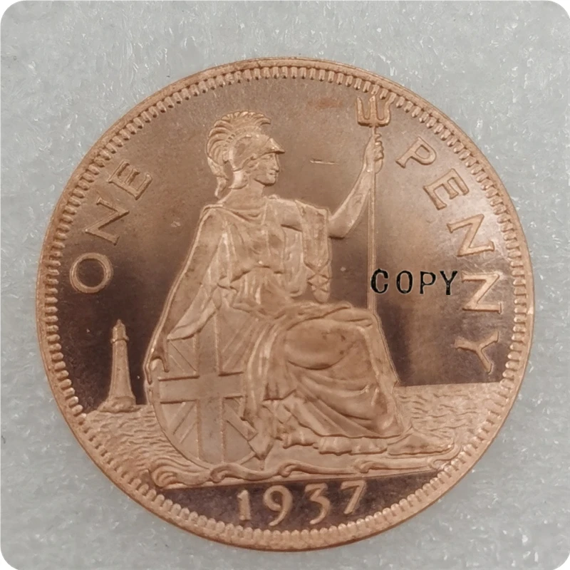 1937,1950,1951,1952 United Kingdom 1 Penny - George VI Copy Coins