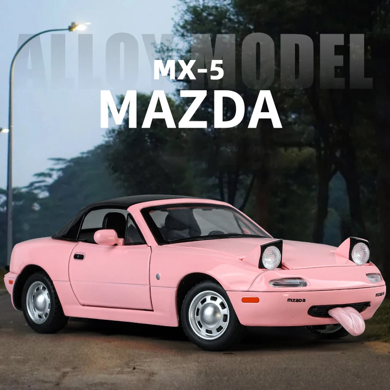 1:24 Mazda MX5 MX-5 Alloy Model Car Toy Diecasts Metal Casting Sound and Light Car Toys For Children Vehicle