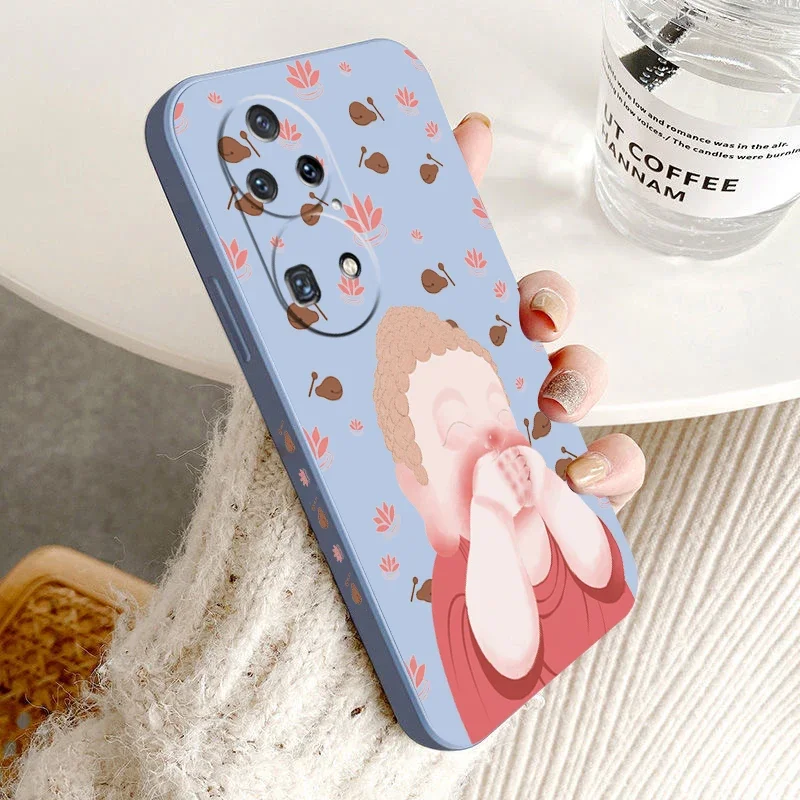 Силиконовый мягкий чехол Smile Happy Buddha для Huawei P50 P40 P30 P20 P10 Pro Plus Lite