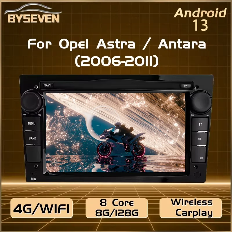 BySeven Android 13 For Opel Astra H G J Antara Vectra C B Vivaro Corsa C D Zafira Car GPS Navigation Head Unit Stereo IPS DSP