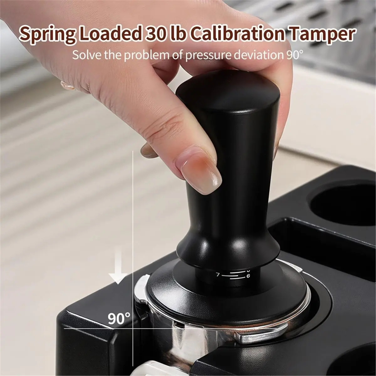 Espresso Accessories Kit Espresso Knock Box and Tamping Station,Coffee Tamper,Distributor for 58mm Portafilter