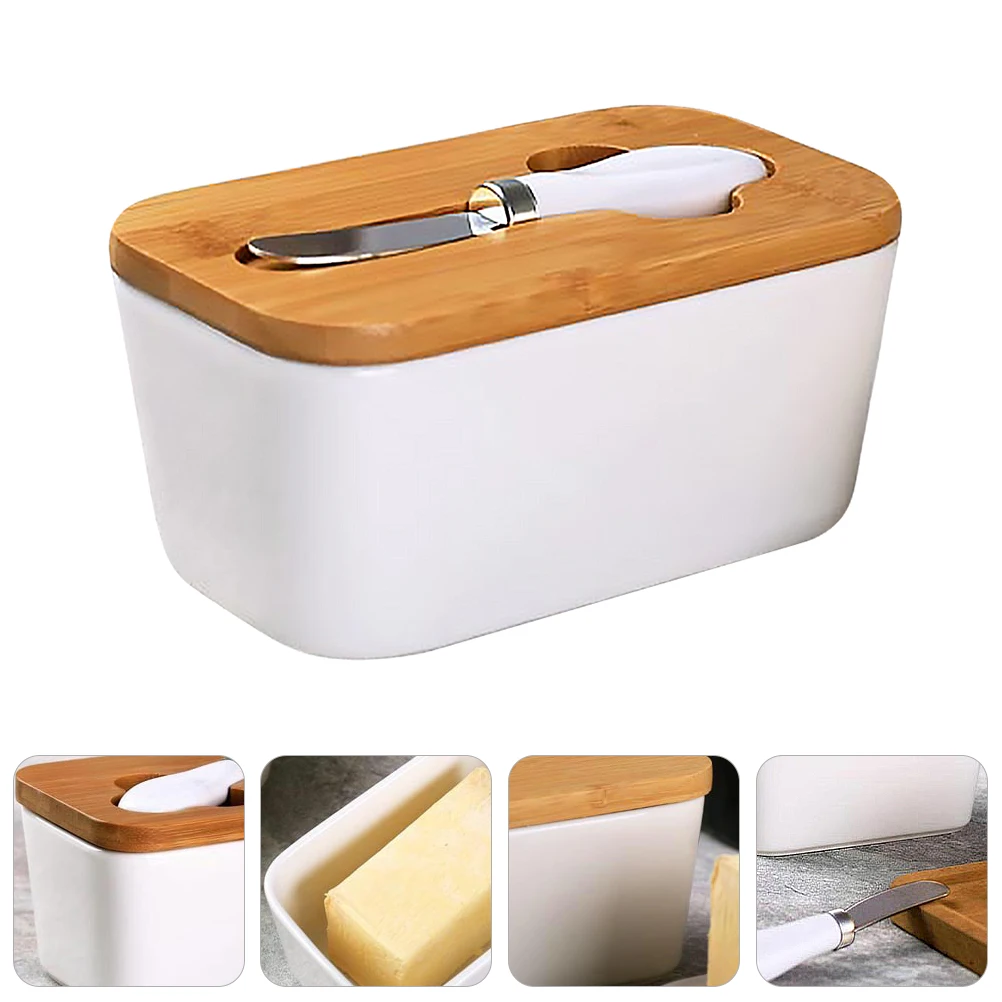 

Premium Ceramic Butter Dish Food Storage Container Household Tableware Insect Protection Butter Box For Kitchen Home Use