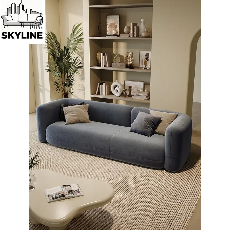 Dark Green Straight Sofa, Modern Lounge Couch for Beauty Salon Clothing Store