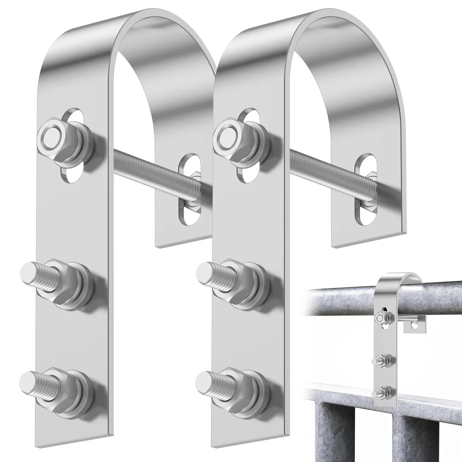 Drill Free Solar Panel Mount Bracket 304 Stainless Steel PV Module Railing Hooks Complete Hardware Kit For Balcony Roof Caravan