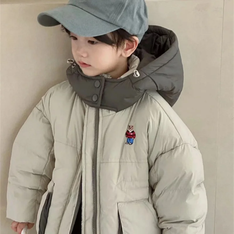 Boys Coat Cotton Jacket Windbreak Outerwear 2024 Stylish Winter Autumn Thicken Warm Cotton Christmas Gift Children's Clothing