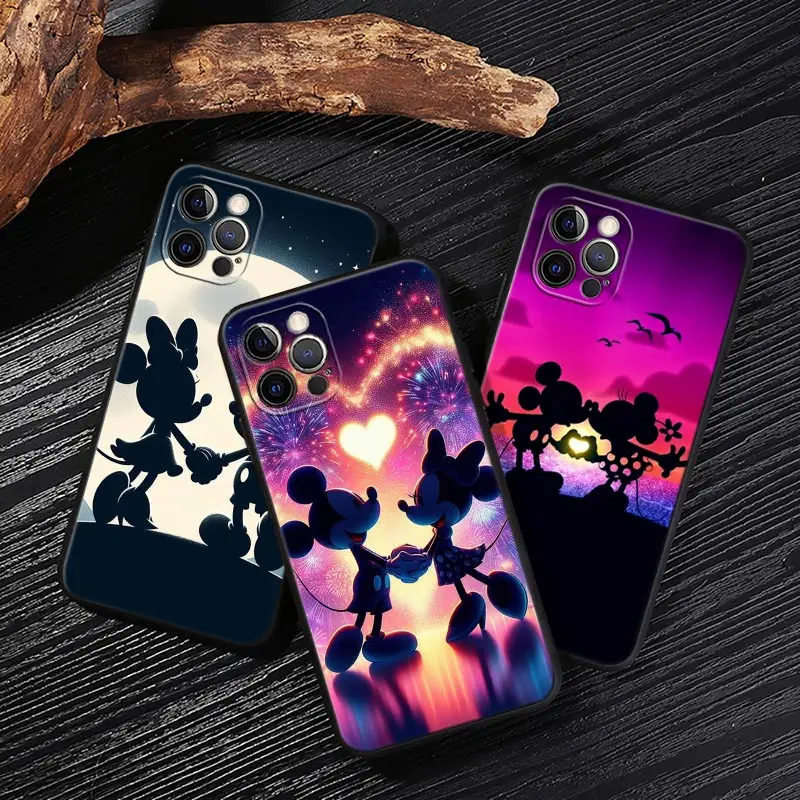 

Minnie Mickey Mouse Love Case For iPhone 17 16 15 14 13 12 11 Pro Max Plus Disney Back Cover For iPhone 17 Pro 17E Air 16e Funda