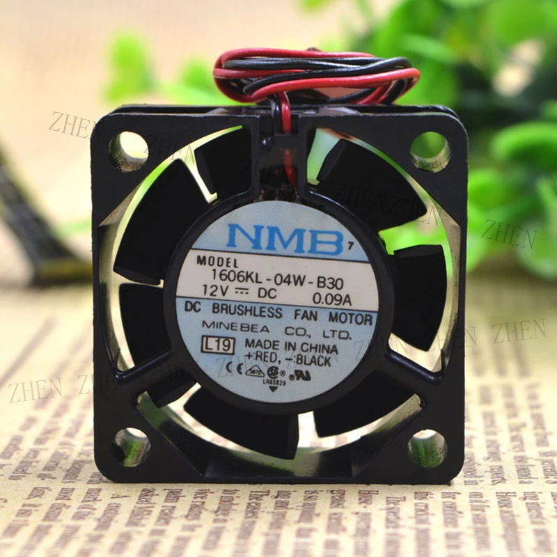 S New for NMB 1606KL-04W-B30 DC12V 0.09A 2 wire Ball cooling fan#QW