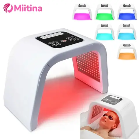 LED 광자 기계 나노 피부 보습 얼굴 및 바디 마스크 살롱 스파 가정용 피부 회춘 스킨 케어, 주름 방지, 7 가지 색상