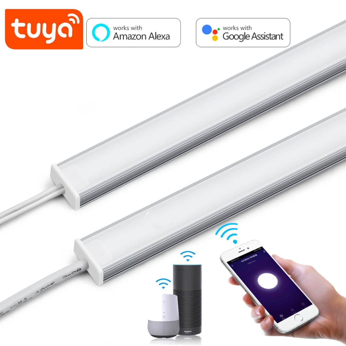 Smart Lamp Wifi Kitchen Lights Work For Tuya Smart Life APP Control LED Bar Best Under Cabinet Light 30/40 /50cm DC 12V