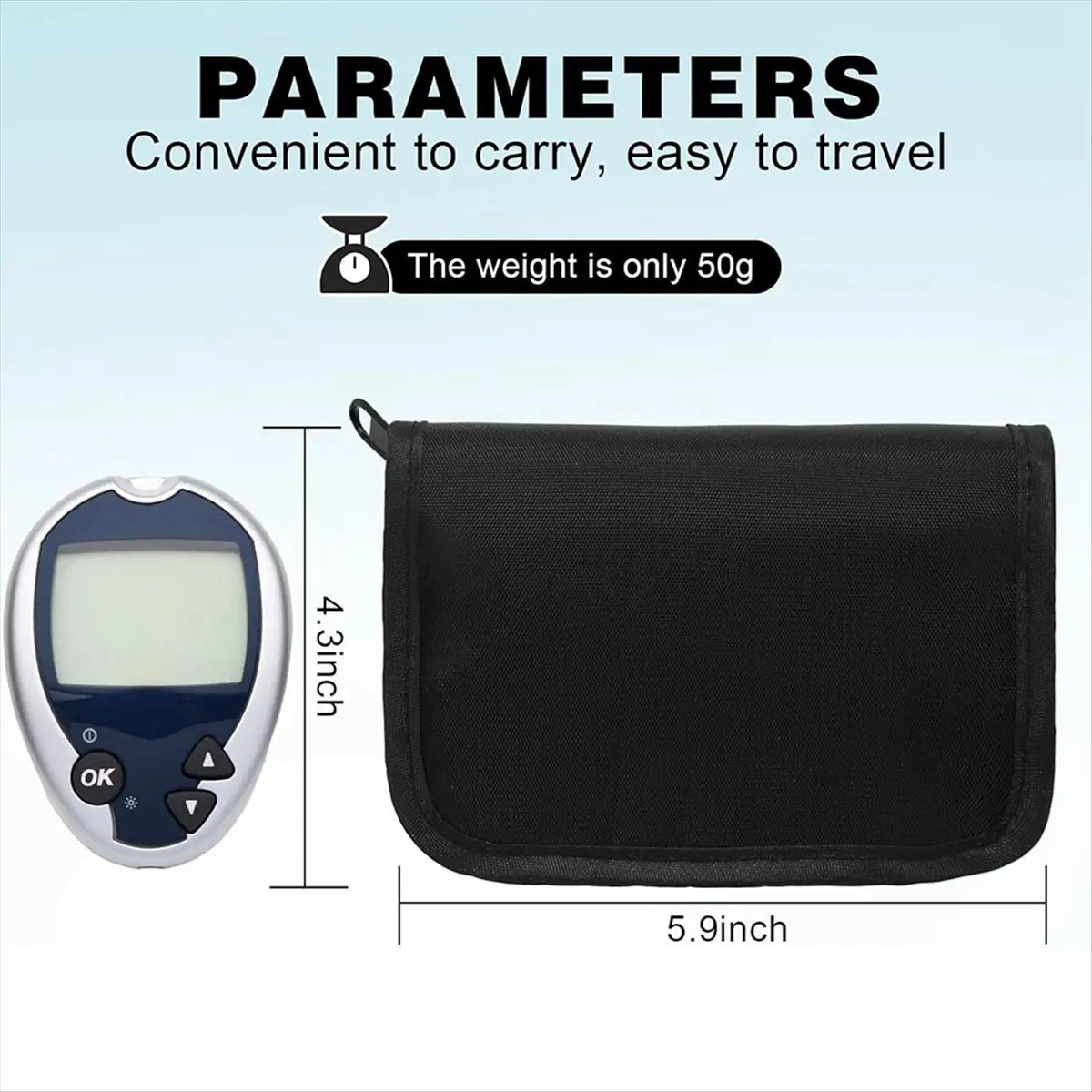 A003 Portable Blood Glucose Meter Bag Storage Holder Accessories Monitor Pack for One Touch Ultra 2