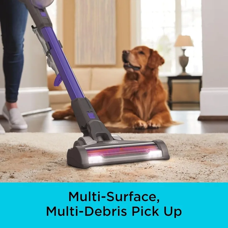 BLACK+DECKER Powerseries Extreme Cordless Pet Hair Vacuum Cleaner, Stick Vacuum for Pets (BSV2020P)