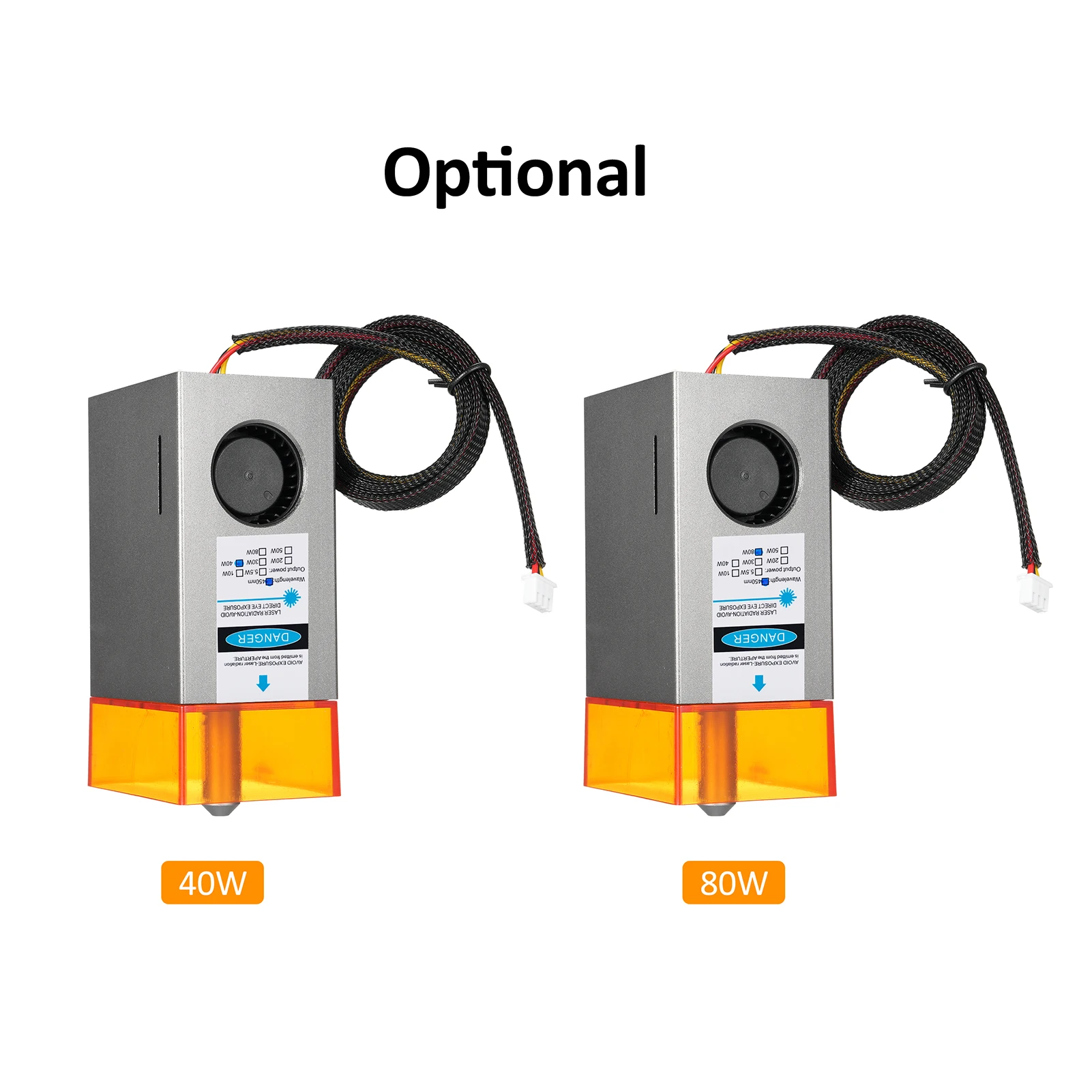 80W/40W Alloy Laser Module Laser Engraving Module Laser Head Module Built-in Air Pump with Air Auxiliary Function