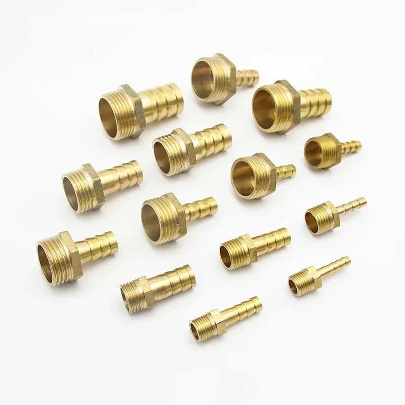 4mm 6mm 8mm 10mm 12mm 14mm 16mm 19mm 20mm 25mm Hose Barb x 1/8" 1/4" 3/8" 1/2" 3/4" 1" Male BSP Brass Pipe Fitting Connector