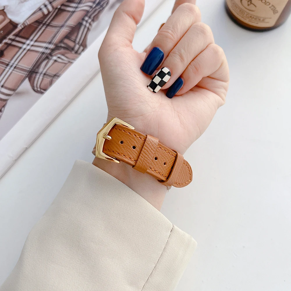 Premium Leather Strap for Apple Watch Series 10 9 8 7 6 5 4 3 SE Bracelet for iWatch Ultra 49mm 45 41mm 44mm 46mm 42mm 40mm 38mm