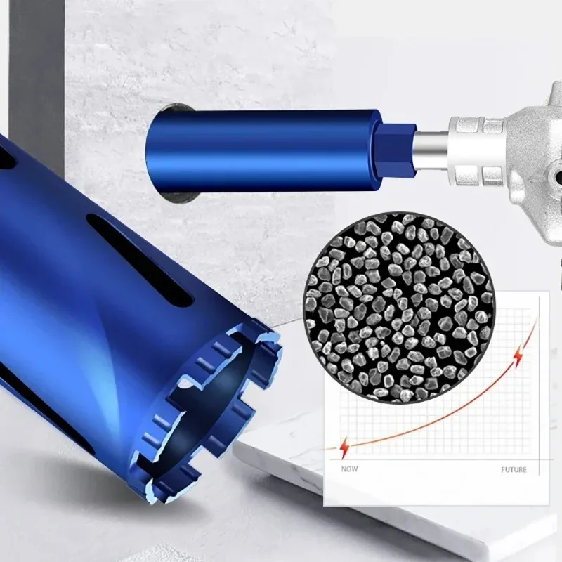 Imagem -03 - Broca de Dupla Finalidade para Perfurador de Concreto Dry Drilling Tool Alvenaria Diamond Corehole Dry Drilling Acessórios Builders Secagem Wet