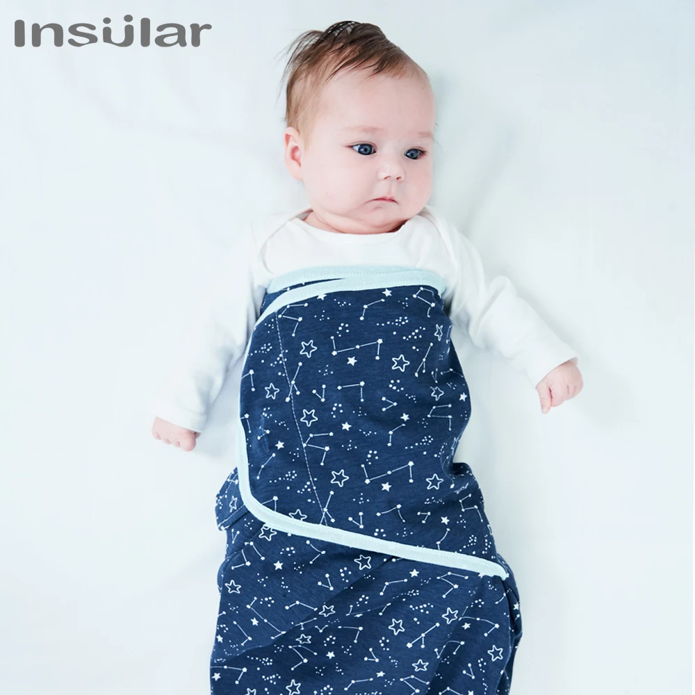 INSULAR Baby Swaddle Wrap Cotton Soft Infant Newborn Baby Products Bebe Blanket & Swaddling Wrap Blanket Sleepsack 3Pcs