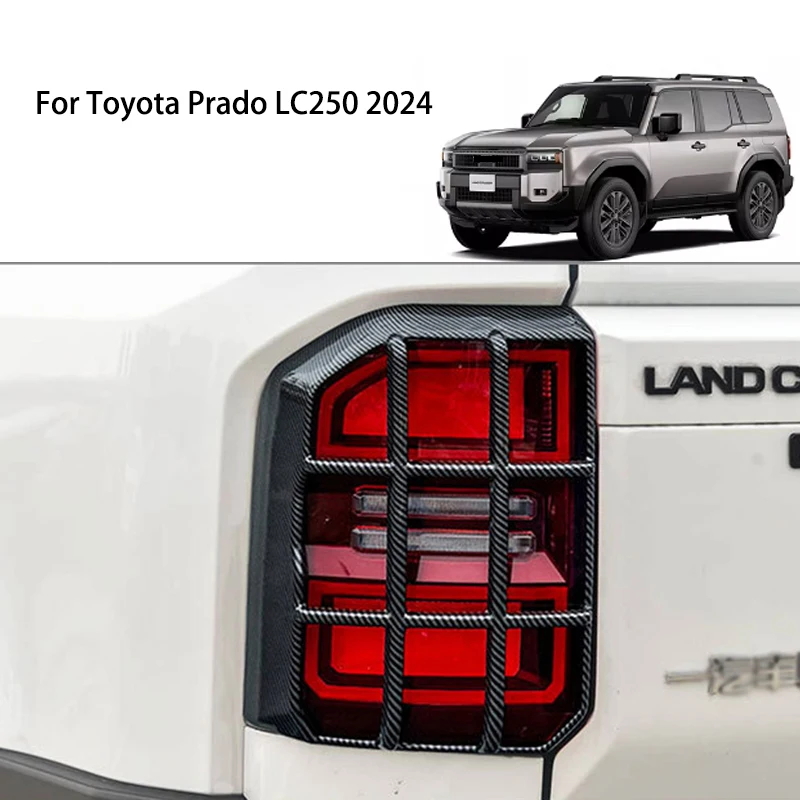 For Toyota Prado LC250 2024+ Tail Light Cover Trim Frame Rear Headlight Protective Cover Exterior Modification Accessories
