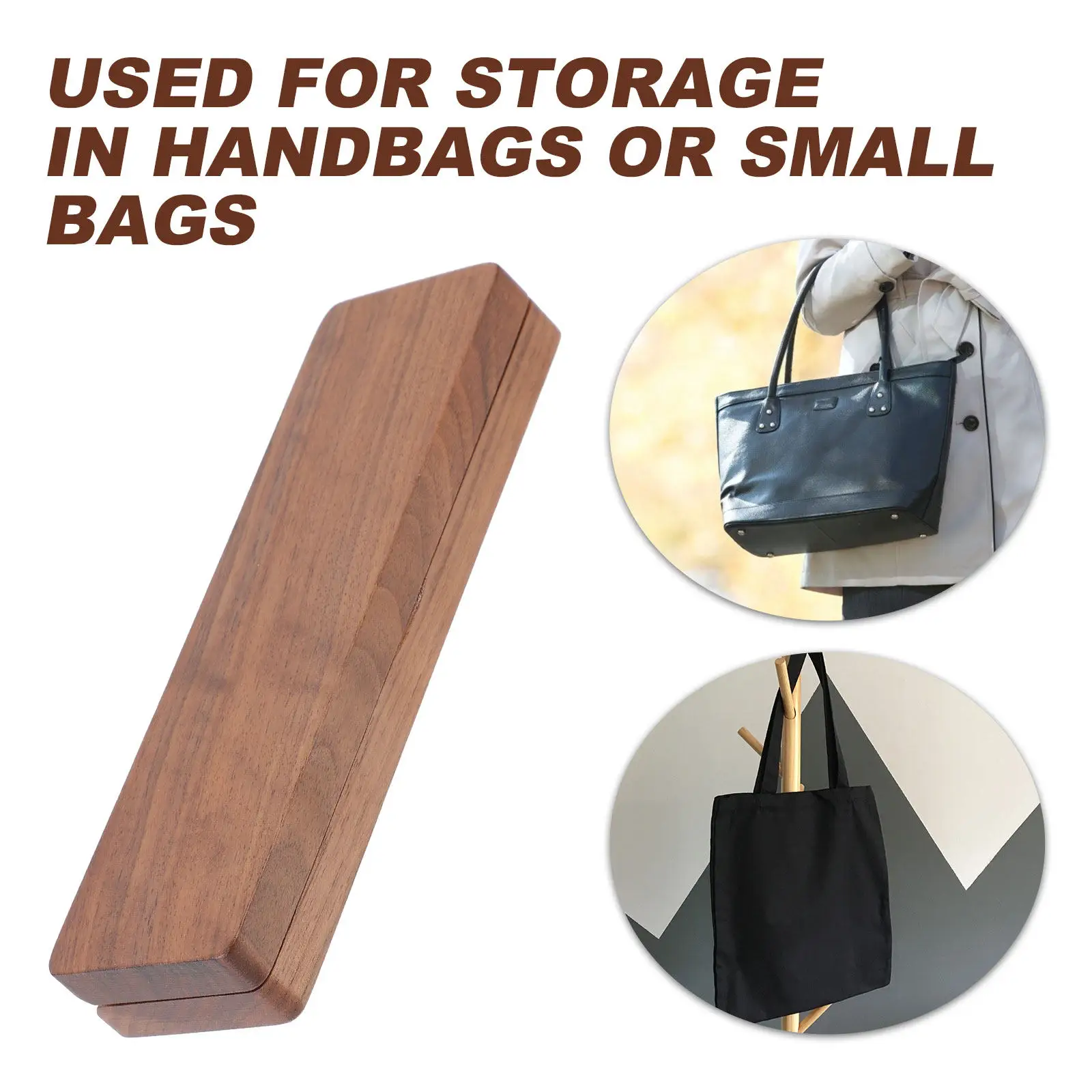 Vintage Pen Holder Walnut Case for Adults Single Presentation Desk Men Organizer Storage