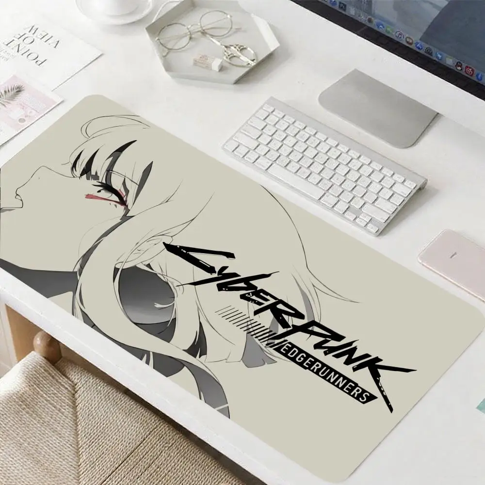 Podkładka pod mysz Cyberpunk Edgerunners Anime: duża mata na biurko, antypoślizgowa dekoracja PC, idealna dla graczy i miłośników anime — zdjęcie produktu 3