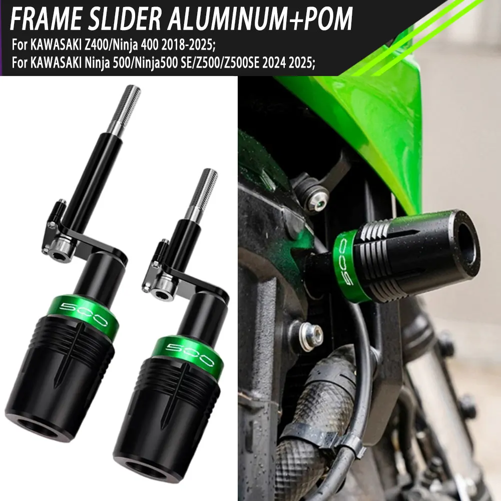 

Ninja500 Z400 Motorcycle Falling Protection Frame Slider Crash Pad Falling Protection Exhaust Slider For KAWASAKI Z500 Z500SE
