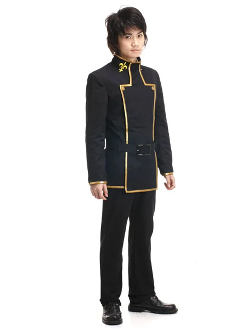 Anime código geasass lelouch da rebelião lelouch lamperouge uniforme escolar para adultos crianças cosplay traje topo + calças + cinto