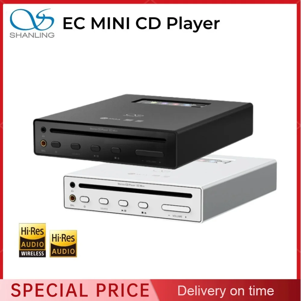 

SHANLING EC MINI CD Player Hi-Fi Quality Bluetooth DAC/AMP Hi-Res Audio 2x ESS ES9219 Ricore RT6863 Chips 3.5/4.4mm/RCA Outputs